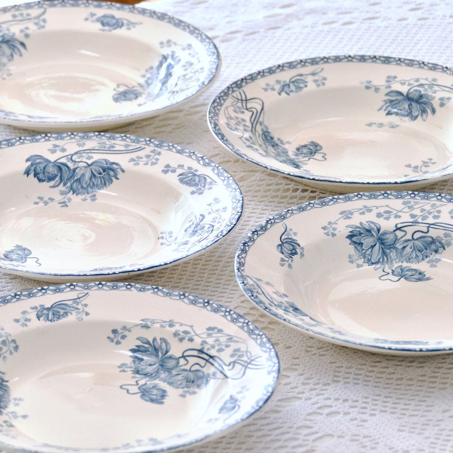 5 assiettes Sarreguemines "Royat" - terre de fer