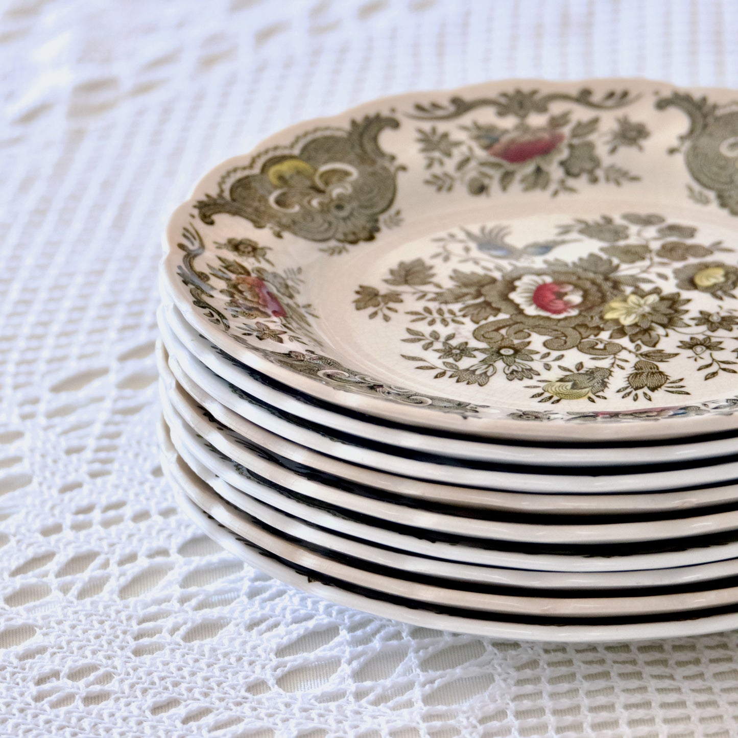 9 assiettes Ridgway Staffordshire Windsor