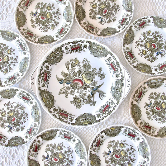 Service Ridgway Staffordshire "Windsor" assiettes + plat