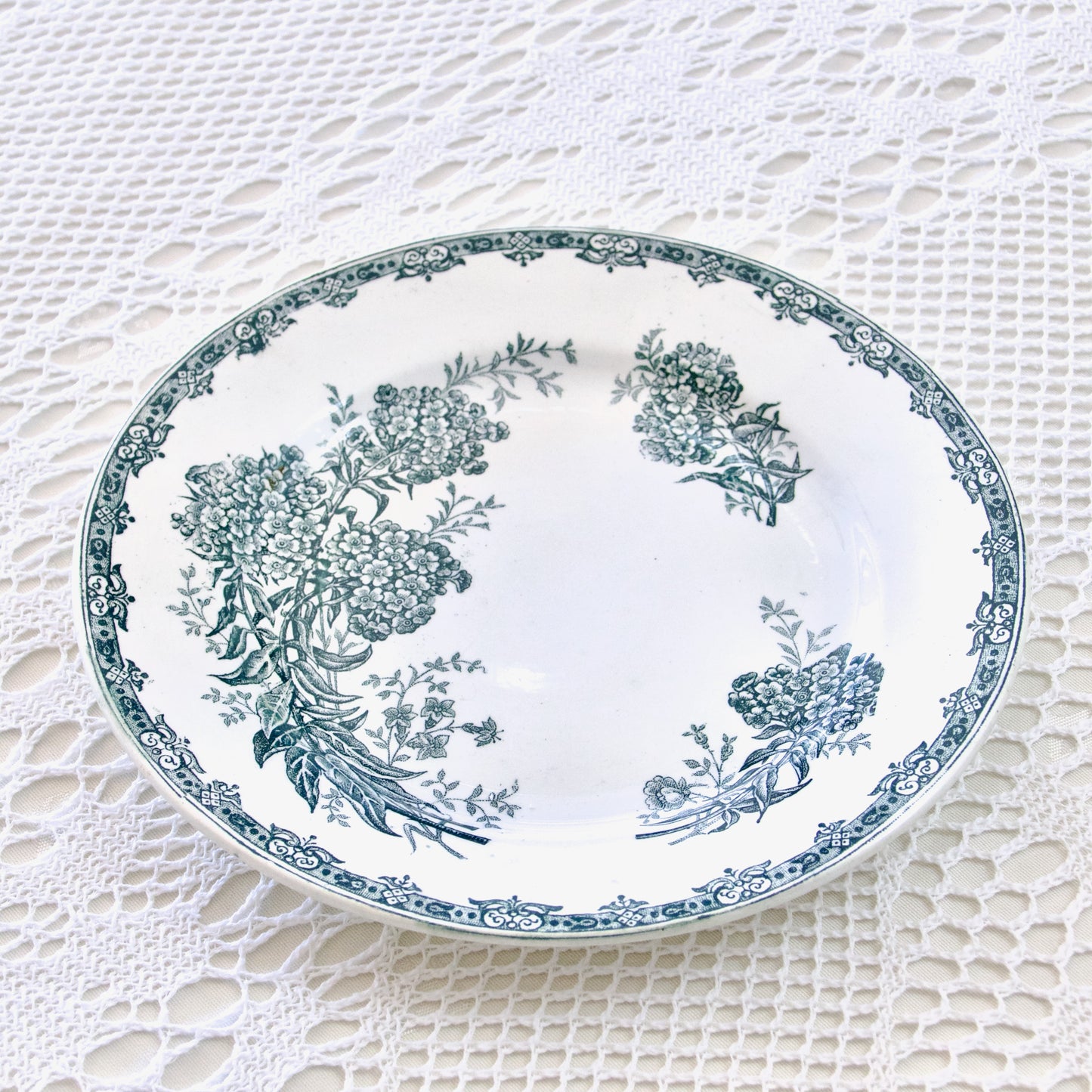 Assiette plate St Amand "Daisy" - terre de fer