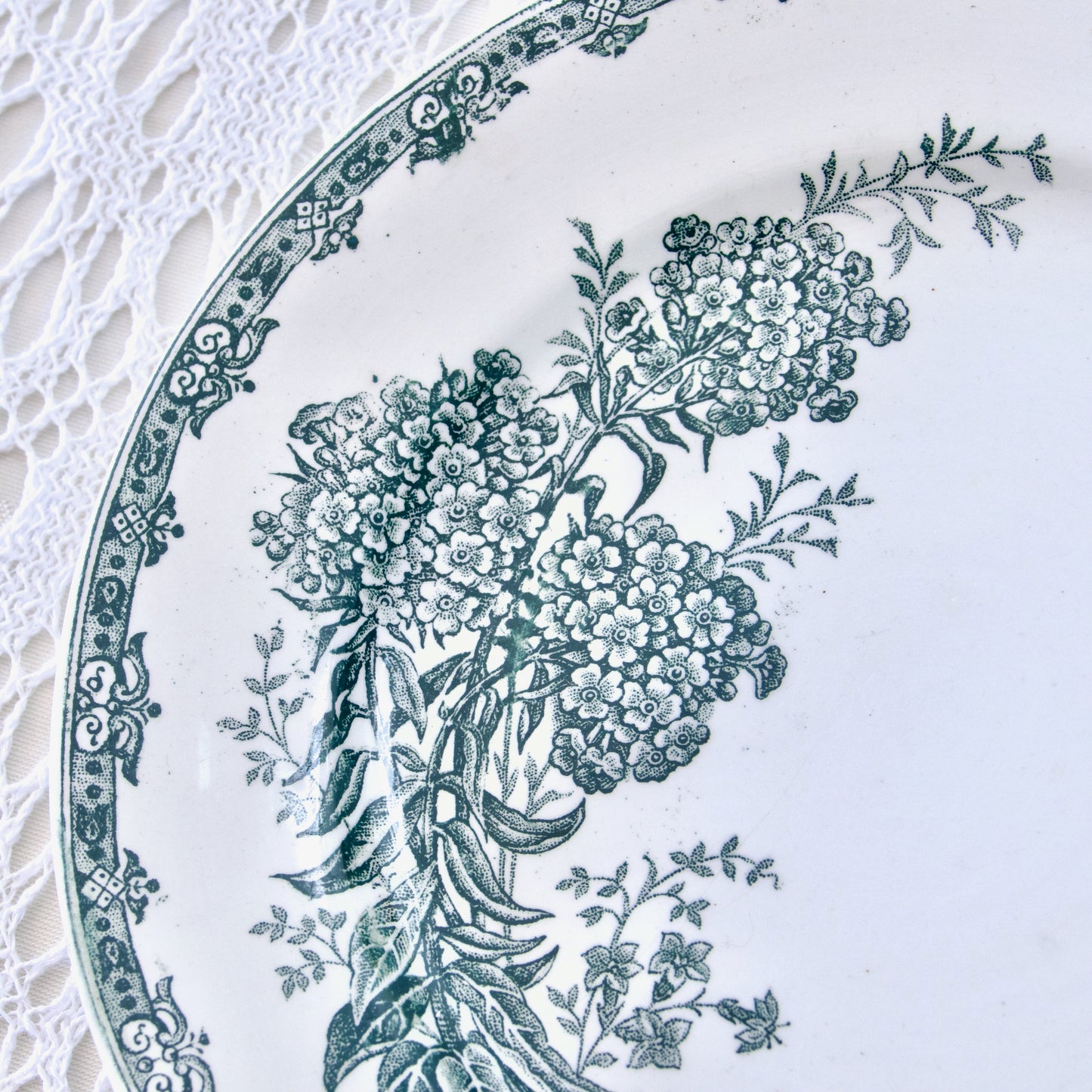 Assiette plate St Amand "Daisy" - terre de fer