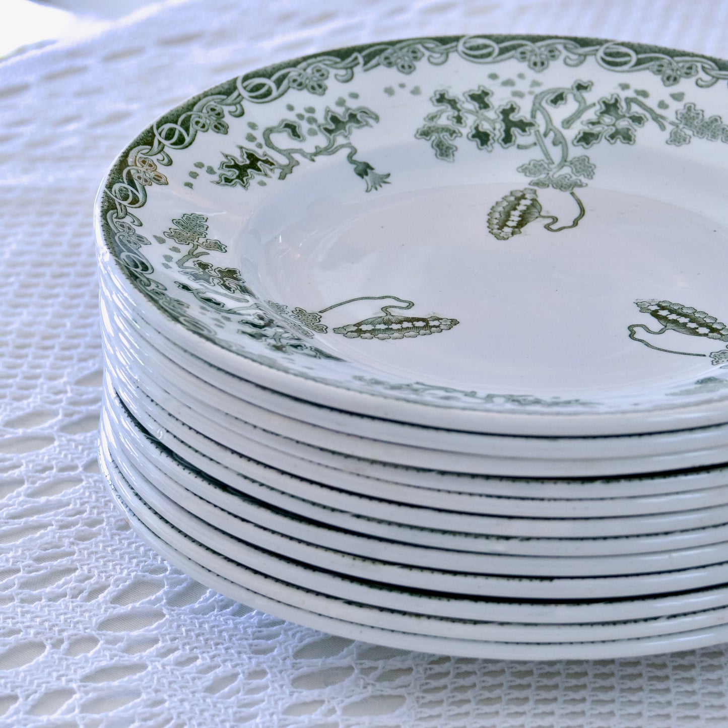 12 assiettes St Amand "Modern Style" - terre de fer