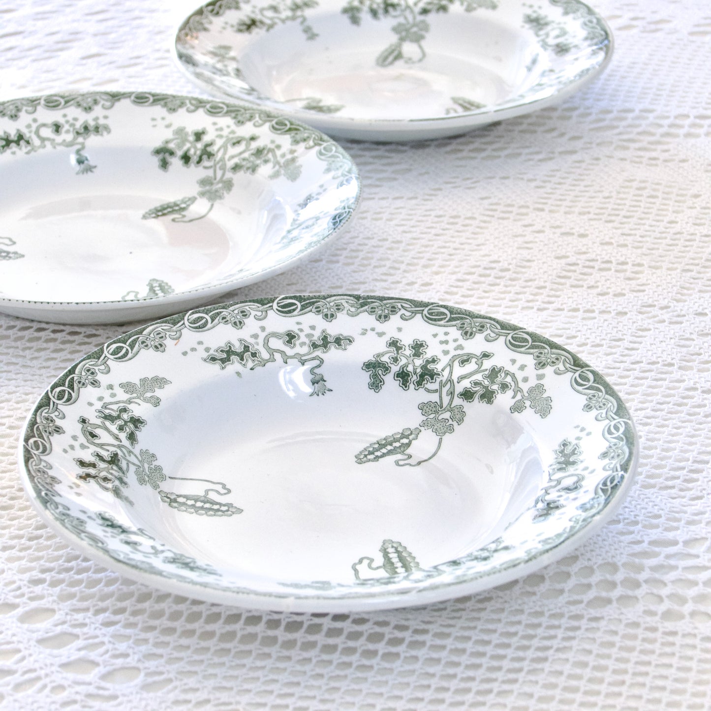 3 assiettes creuses St Amand "Modern Style" - terre de fer