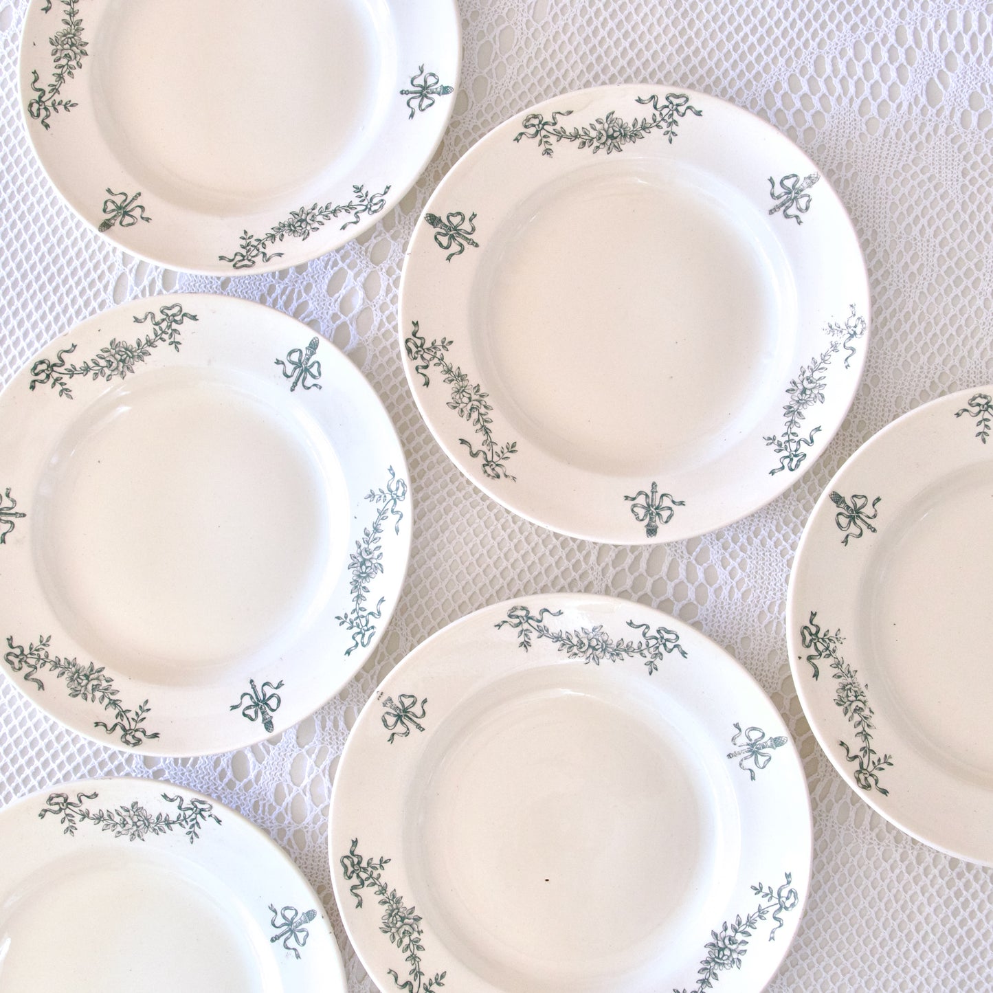 6 assiettes Longchamp "Sapho" - terre de fer