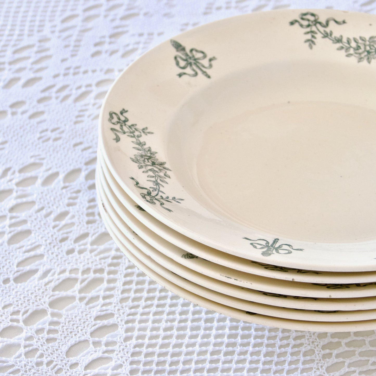 6 assiettes Longchamp "Sapho" - terre de fer