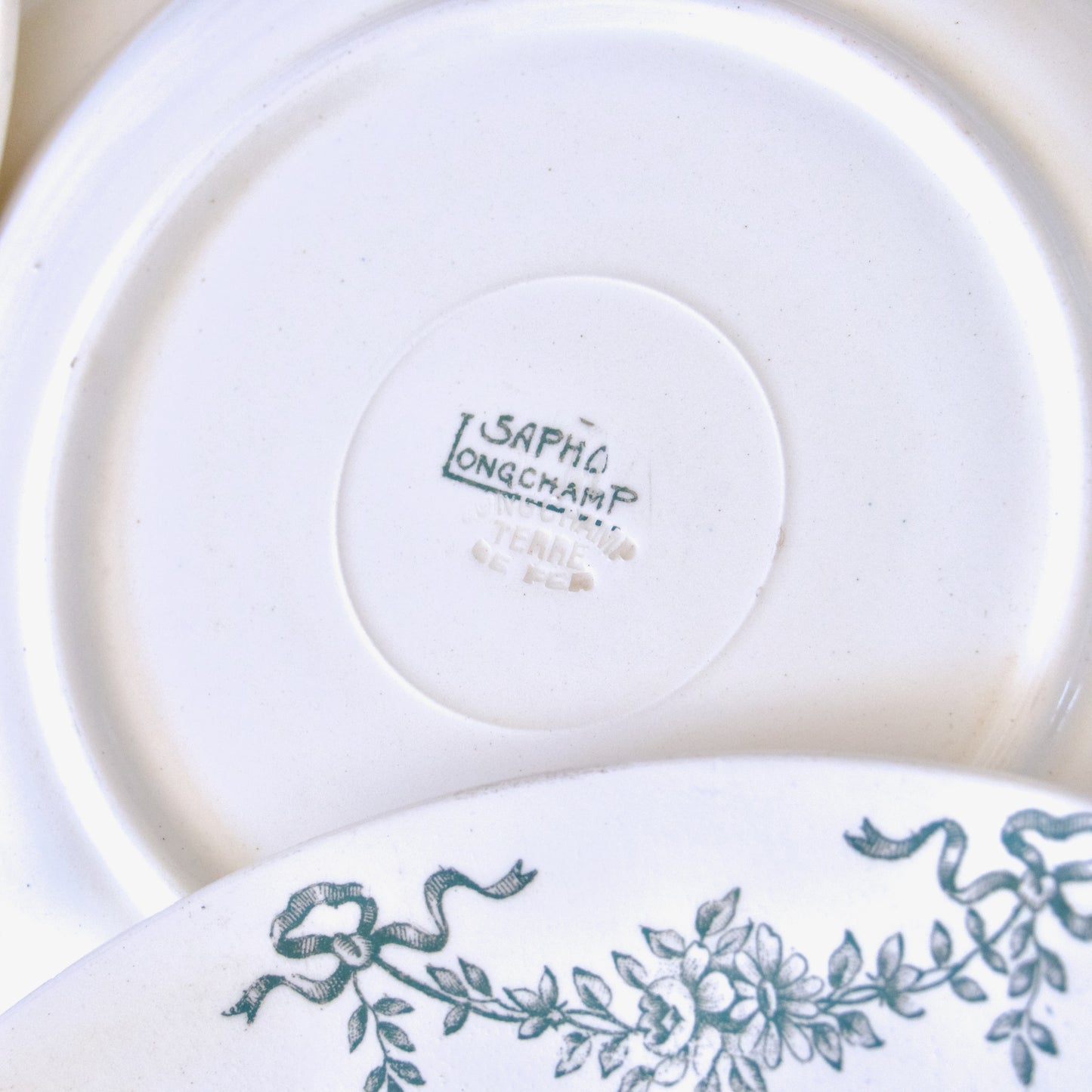 6 assiettes Longchamp "Sapho" - terre de fer