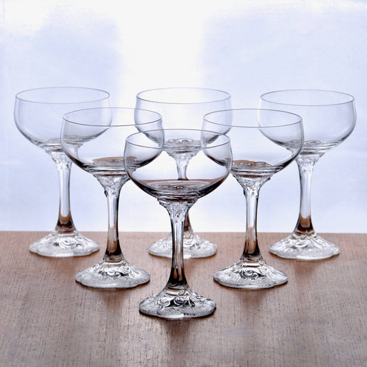 6 coupes à Champagne en cristal de Rosenthal