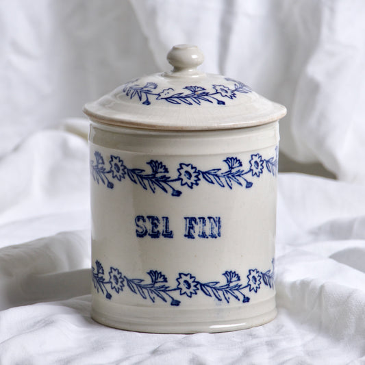 Grand pot de cuisine XIXe St Uze "Sel fin" - terre d'acier