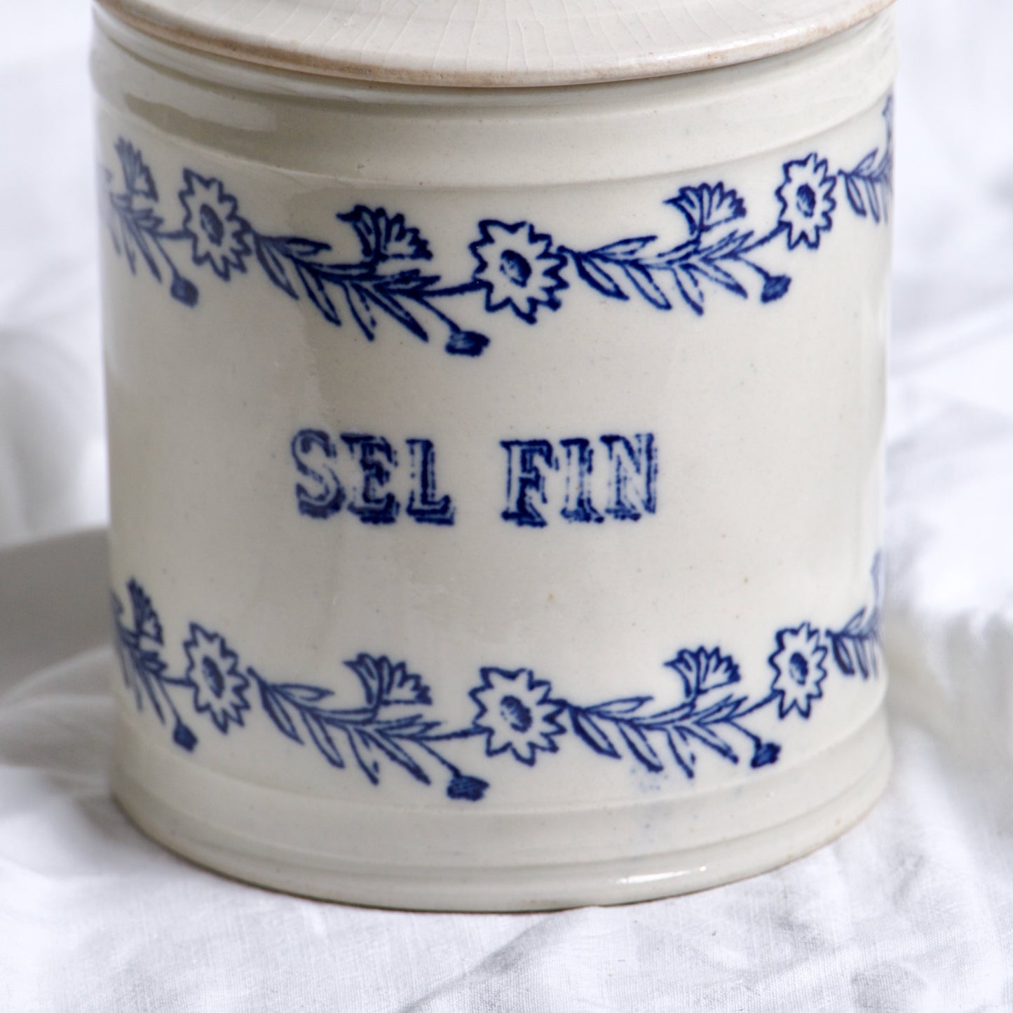 Grand pot de cuisine XIXe St Uze "Sel fin" - terre d'acier