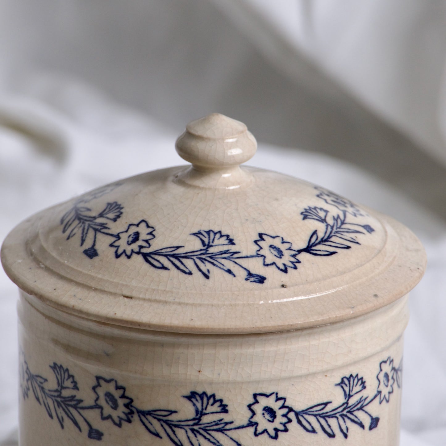 Grand pot de cuisine XIXe St Uze "Farine" - terre d'acier