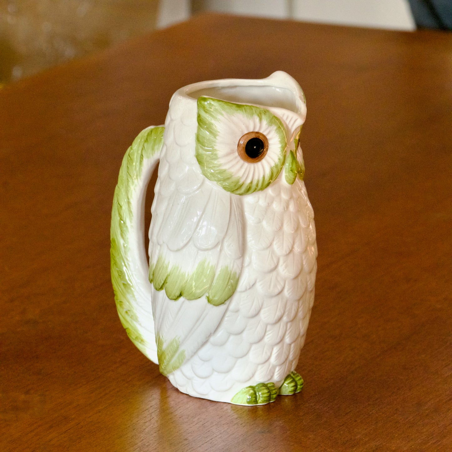 Carafe en barbotine hibou signée Fratelli Gialletti