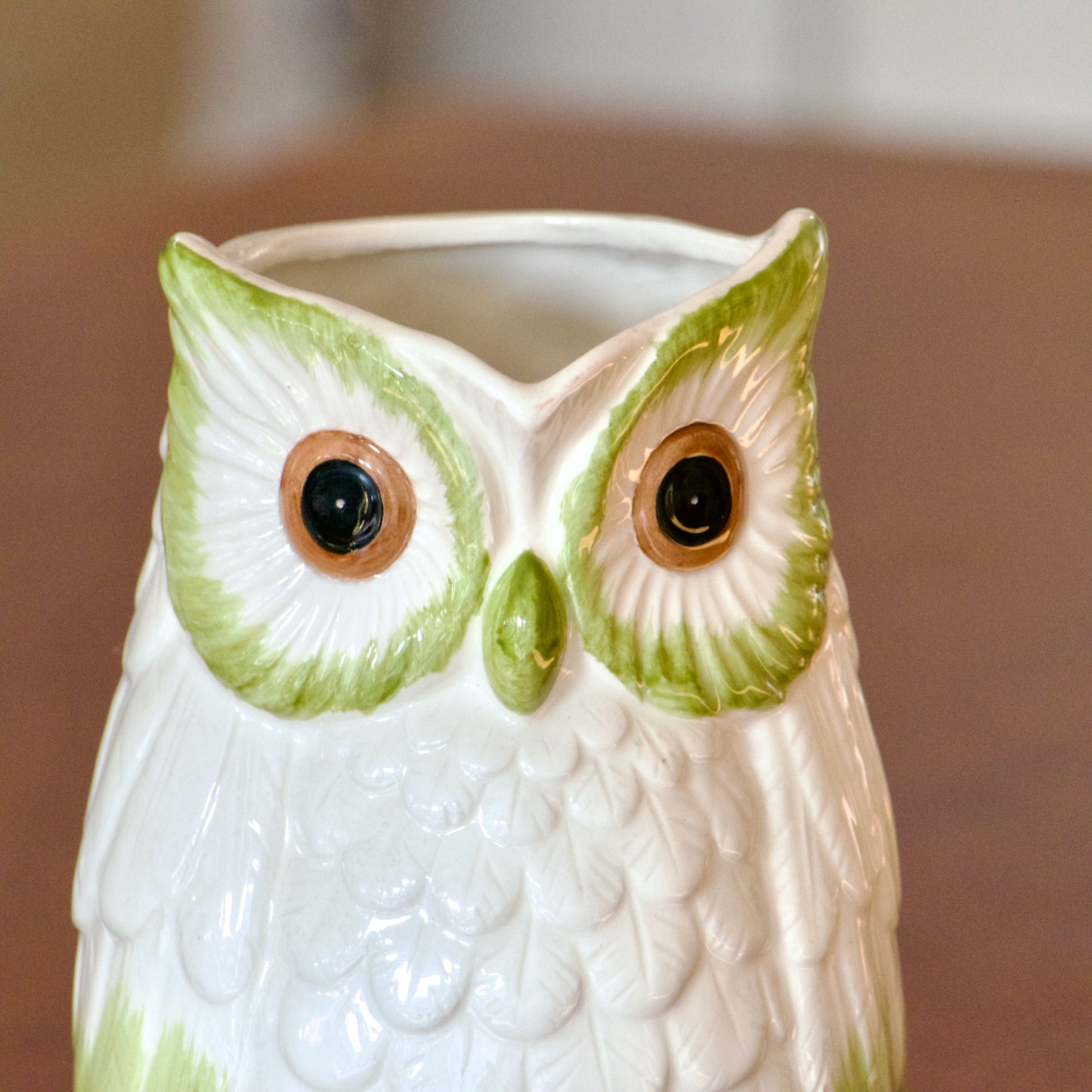 Carafe en barbotine hibou signée Fratelli Gialletti