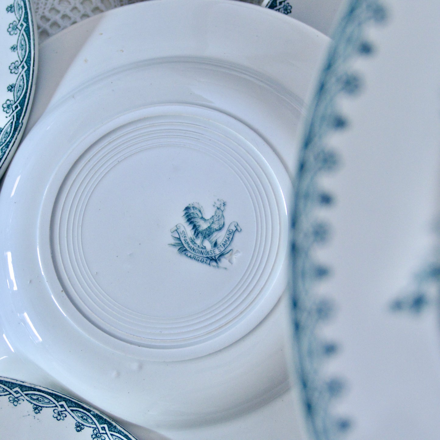 18 (par lot de 6) assiettes St Amand "Margot" - terre de fer