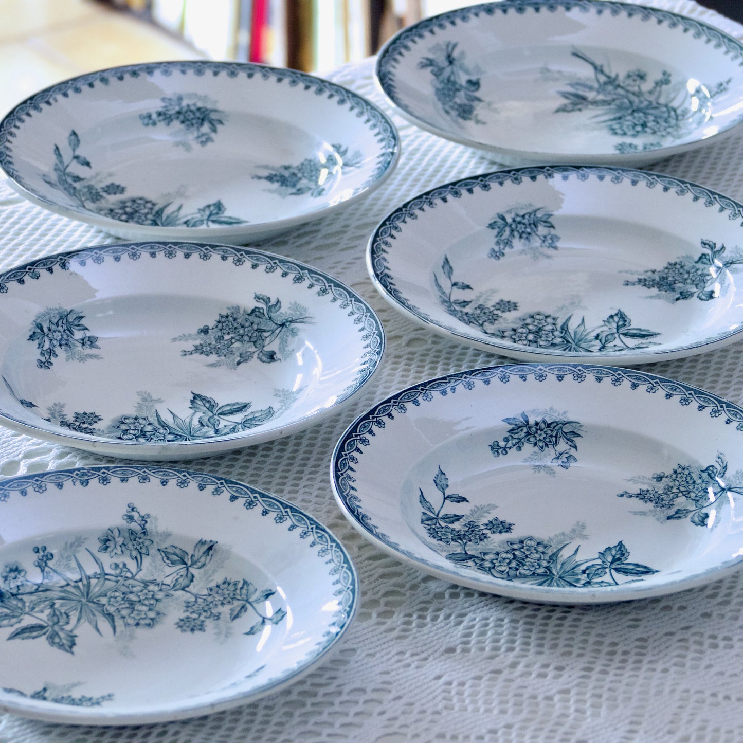 18 (par lot de 6) assiettes St Amand "Margot" - terre de fer