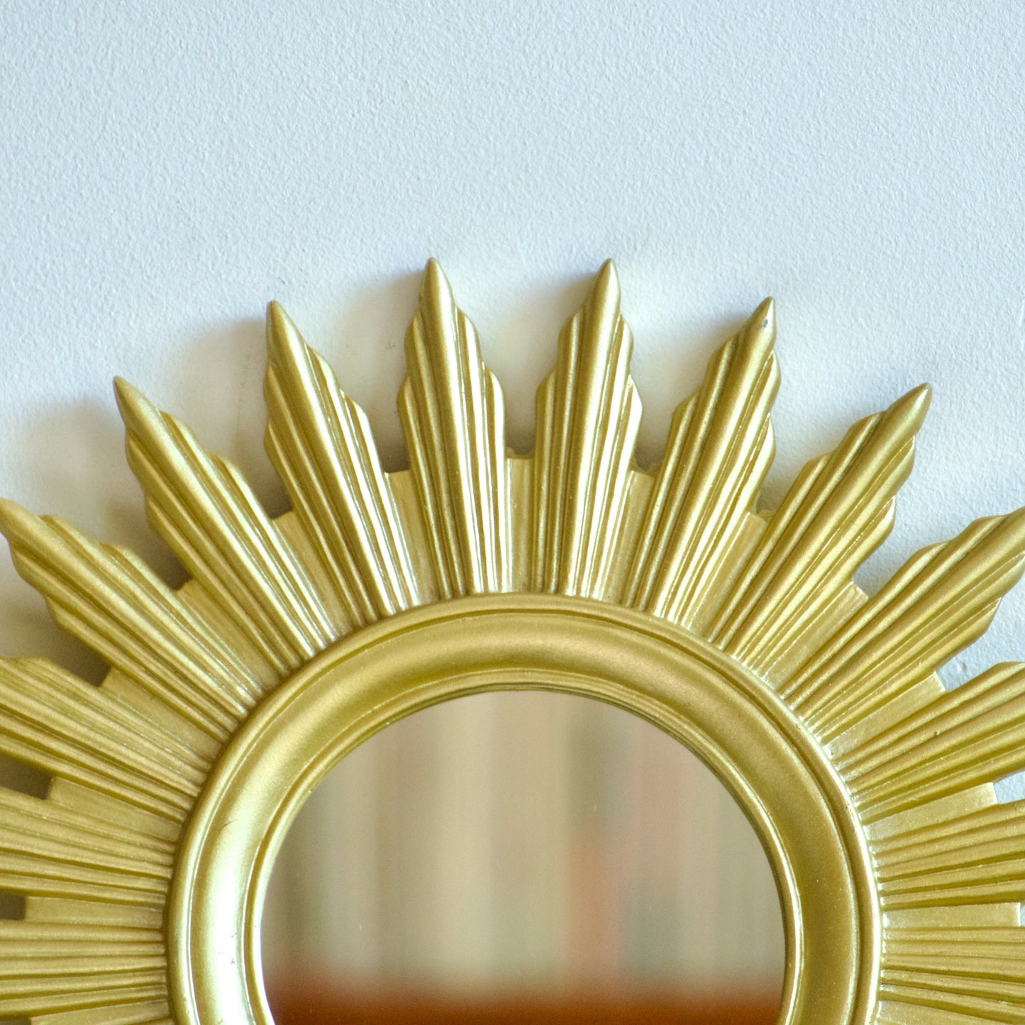 Miroir soleil vintage doré