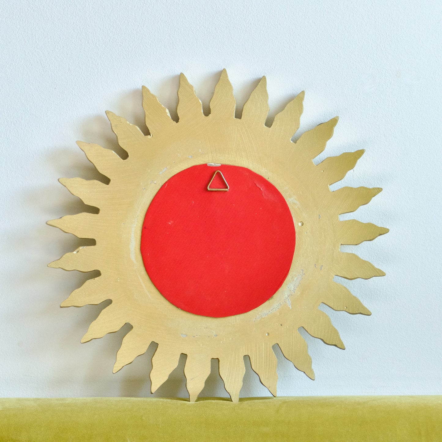 Miroir soleil vintage doré