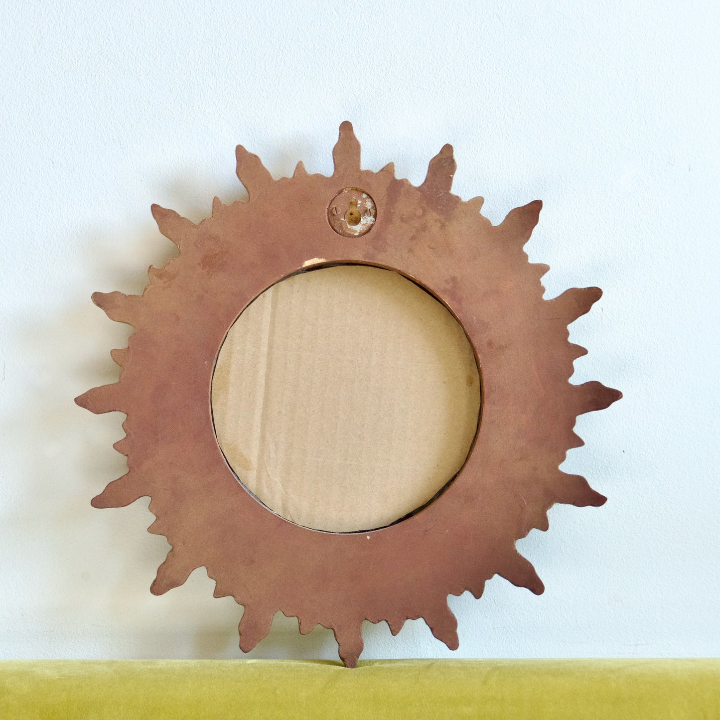 Miroir oeil de sorcière forme soleil - doré