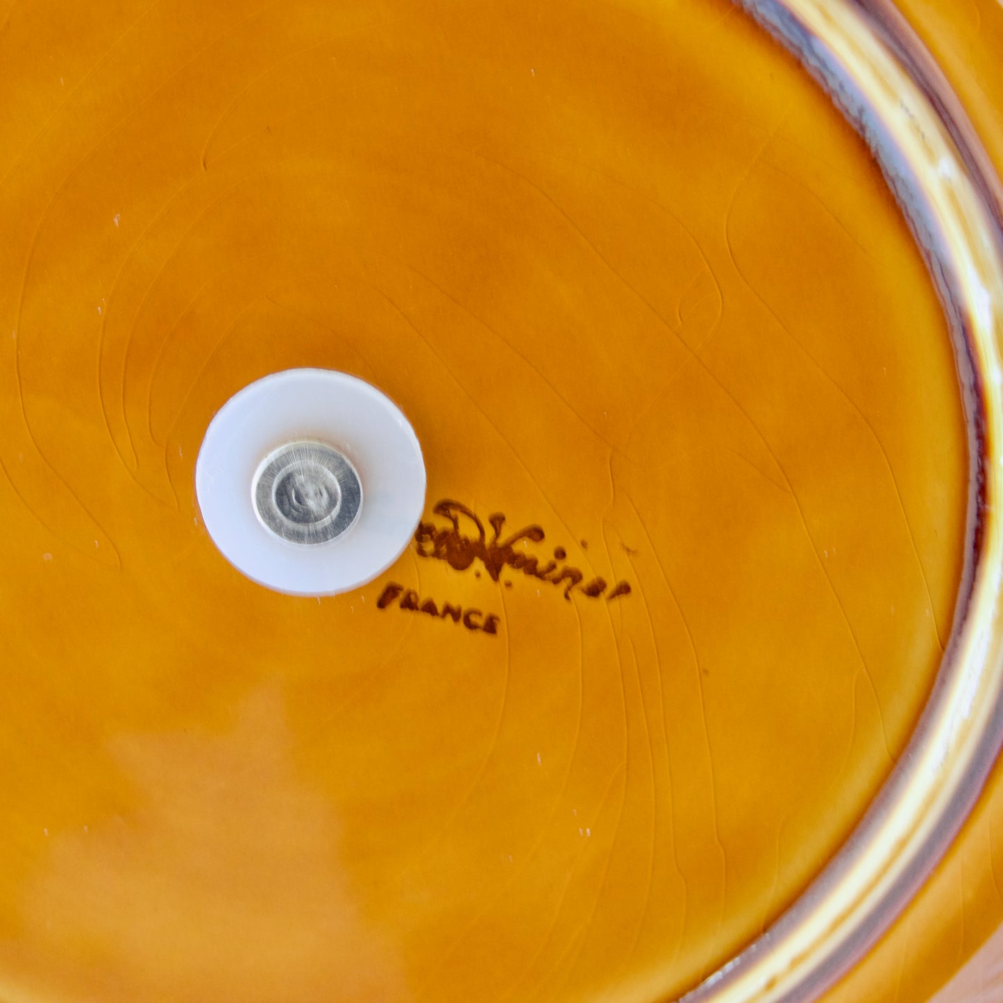 Plateau à fromage en barbotine de Sarreguemines, décor floral