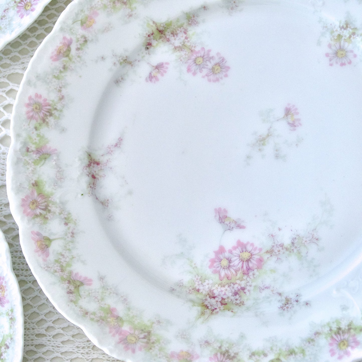 6 assiettes plates en porcelaine Emile Bourgeois Drouot Paris