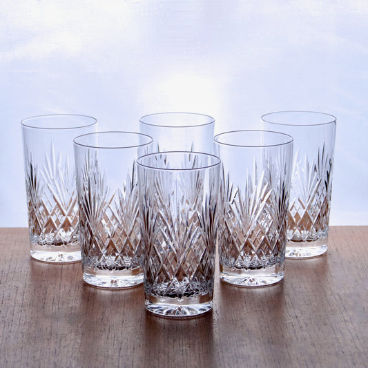 6 grands verres en cristal de Montbronn collection "Blois"