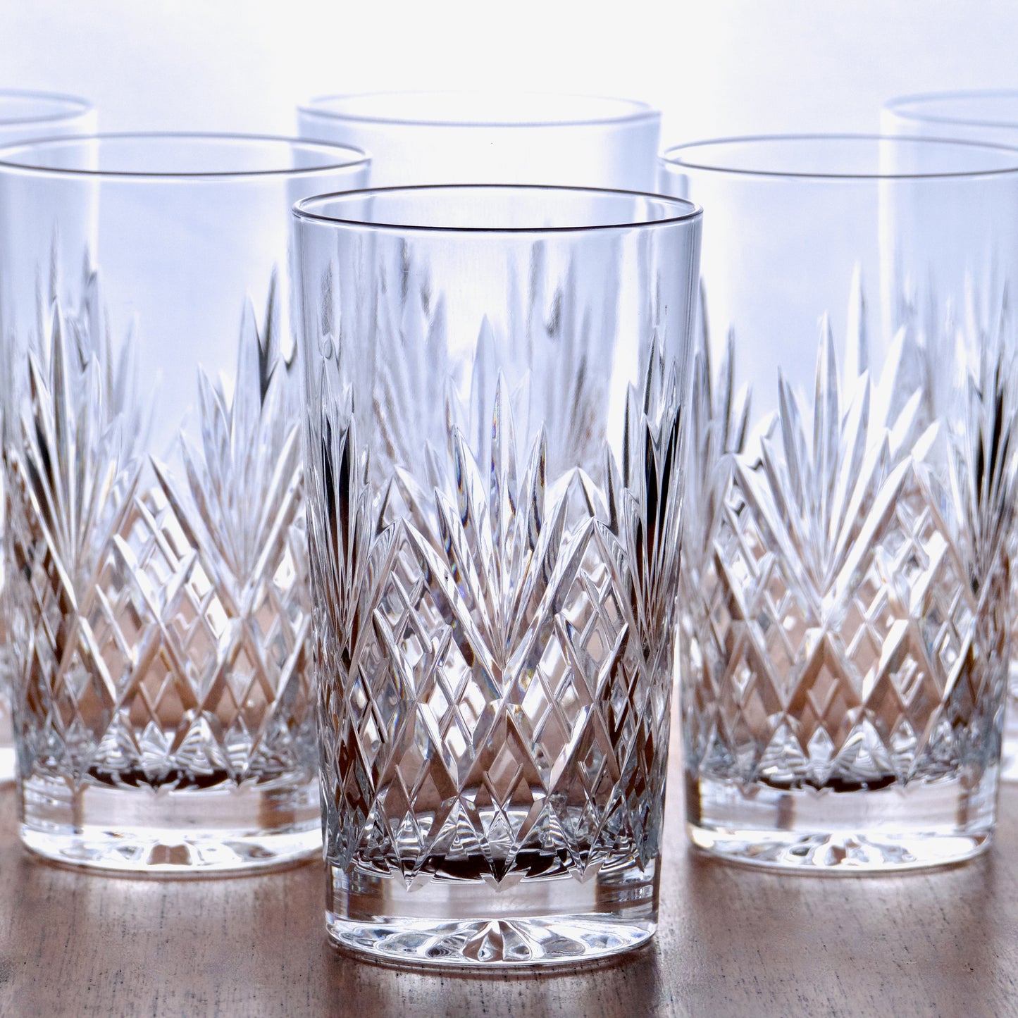 6 grands verres en cristal de Montbronn collection "Blois"