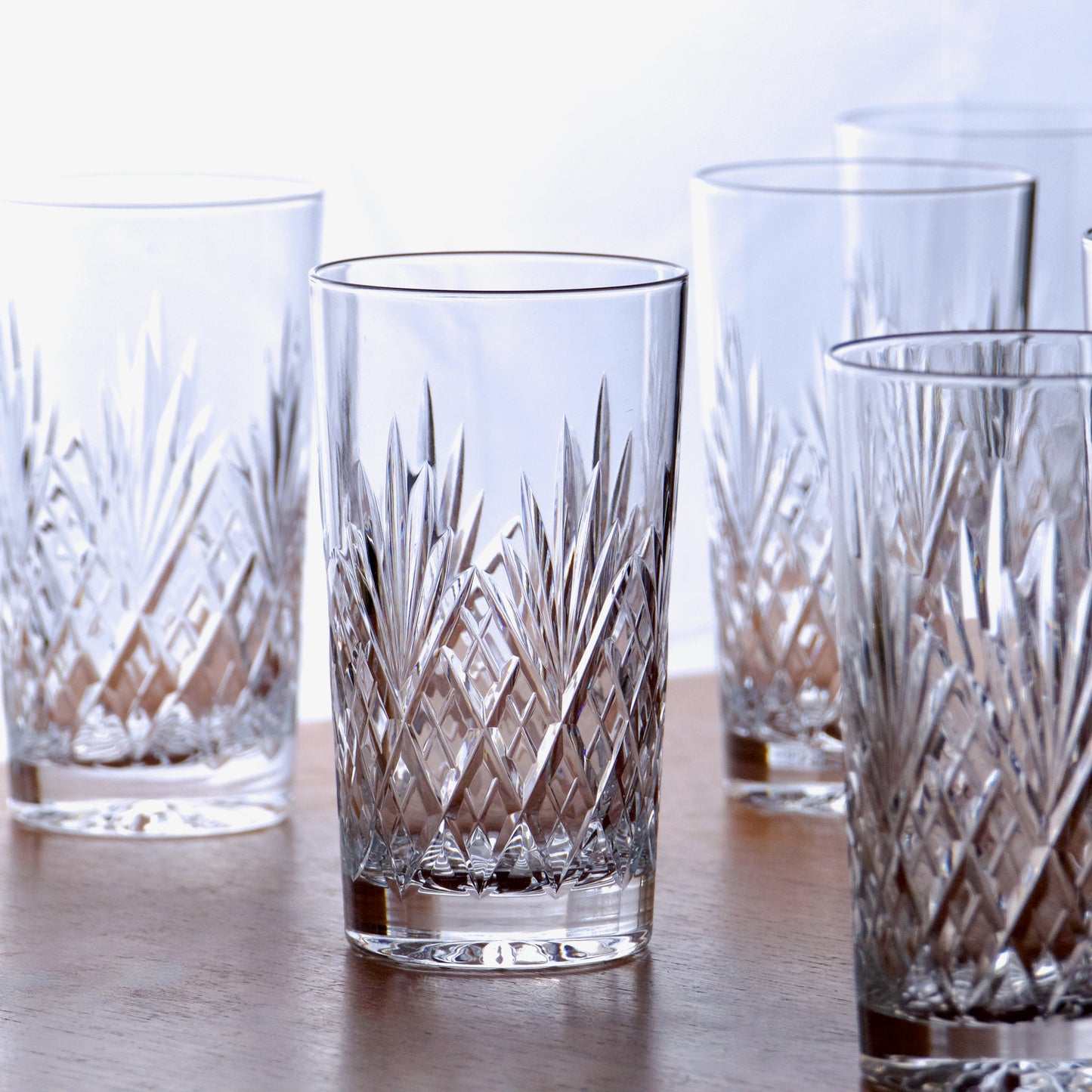 6 grands verres en cristal de Montbronn collection "Blois"