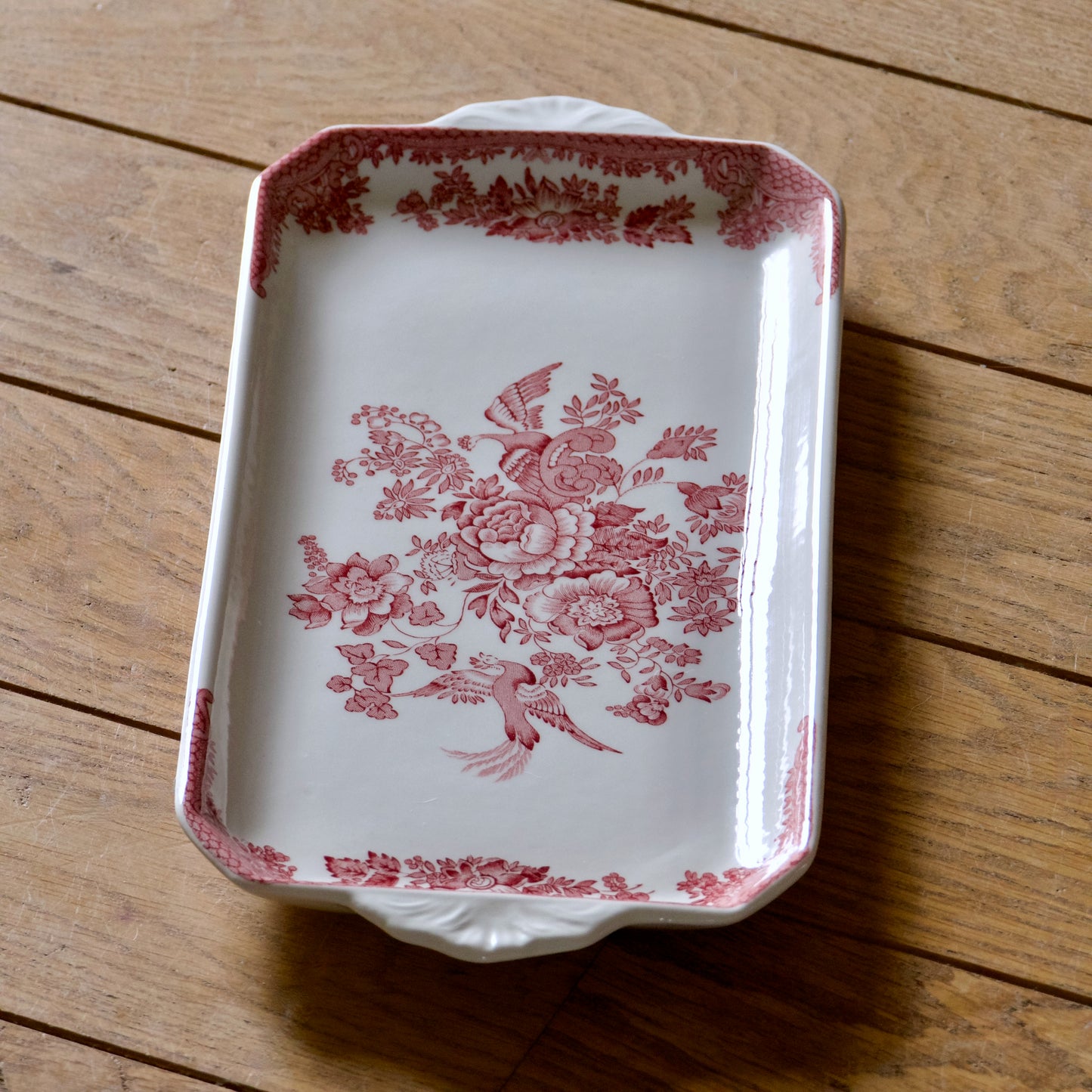 Plat à cake Staffordshire "Asiatic Pheasants"