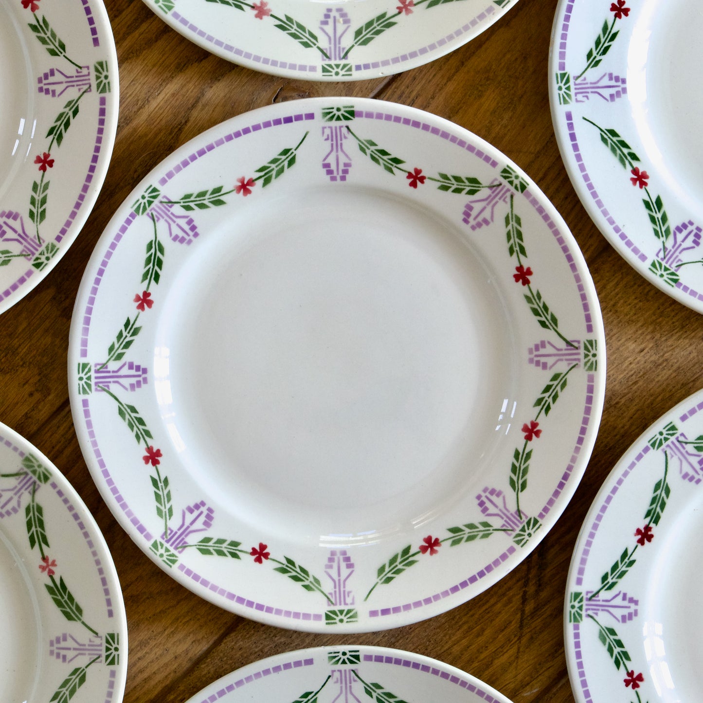 Assiettes à dessert de Noël de 1920 Emile Bourgeois Drouot Paris