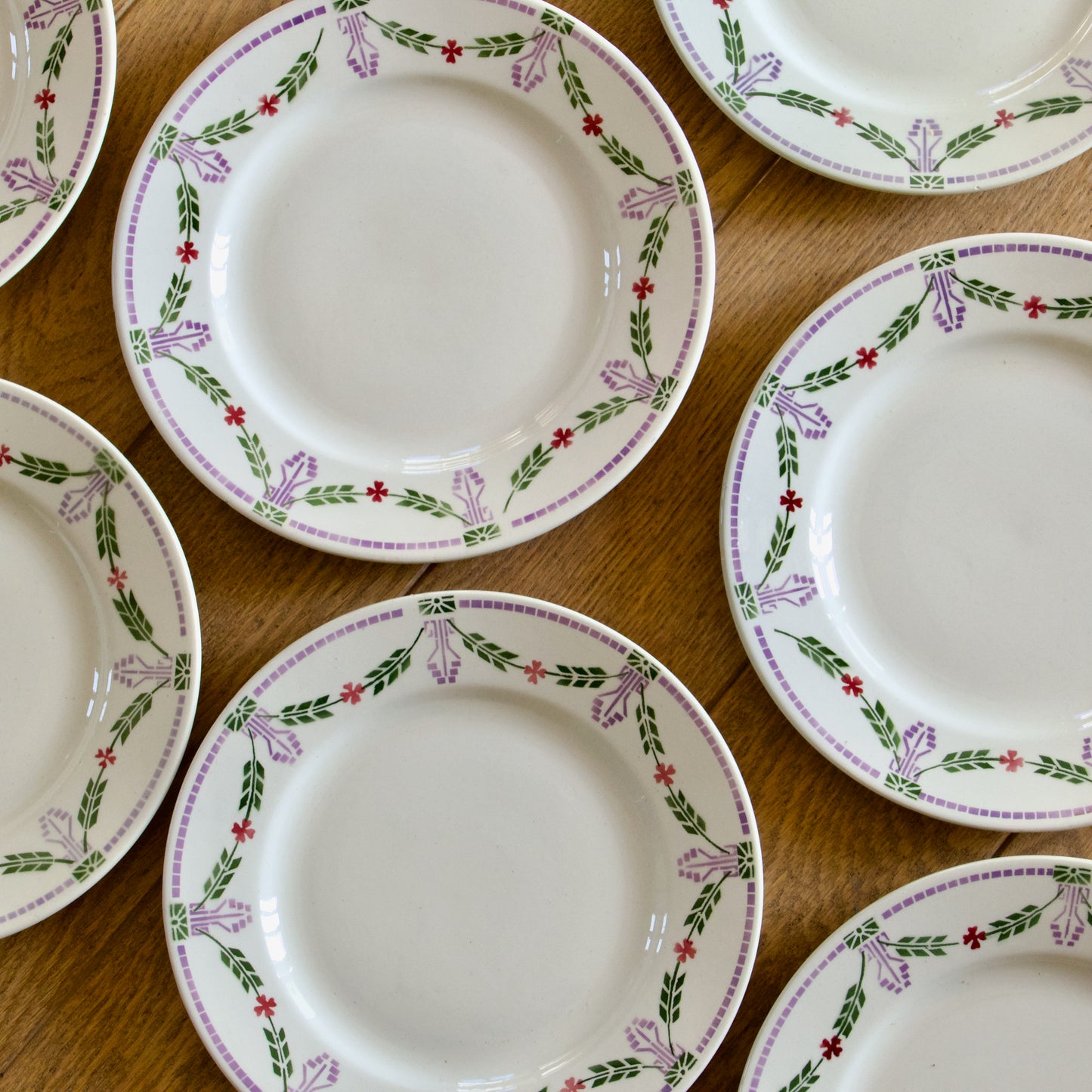 Assiettes à dessert de Noël de 1920 Emile Bourgeois Drouot Paris