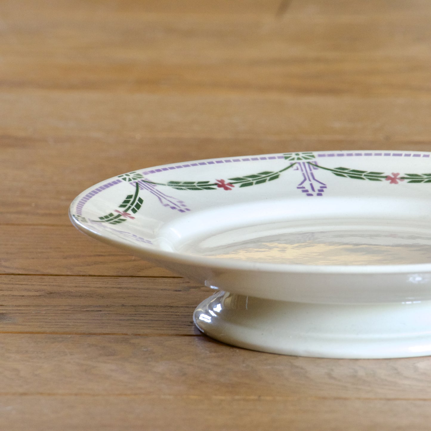 Plat sur piédouche de Noël de 1920 Emile Bourgeois Drouot Paris