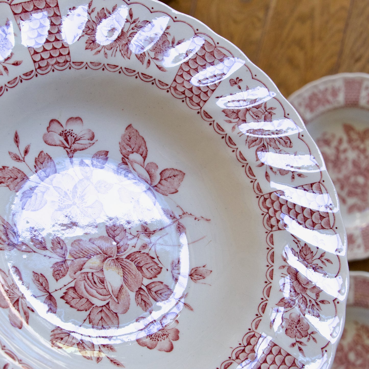 Trio d'assiettes creuses Myott England "Melody"