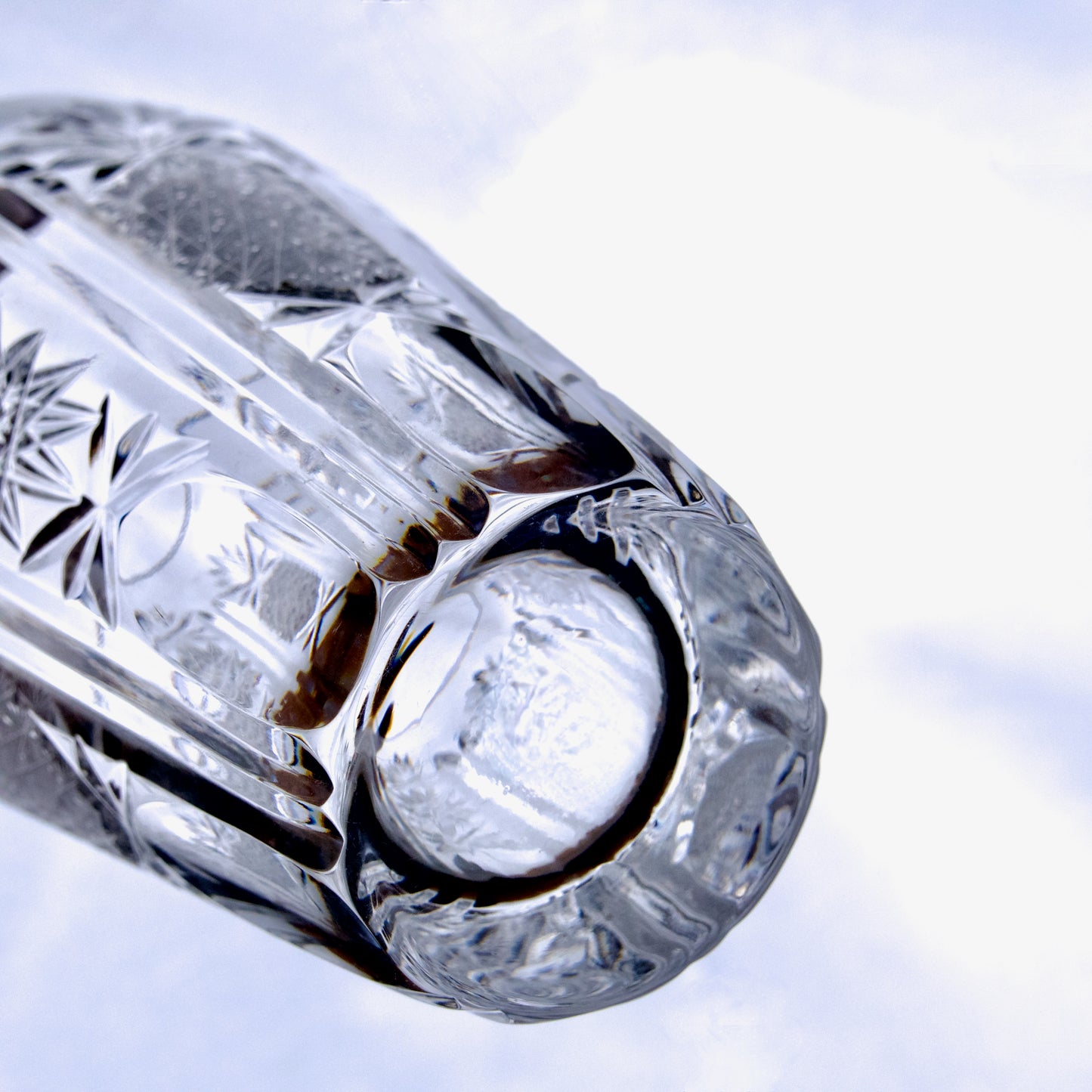 7 verres à eau anciens en cristal taillé