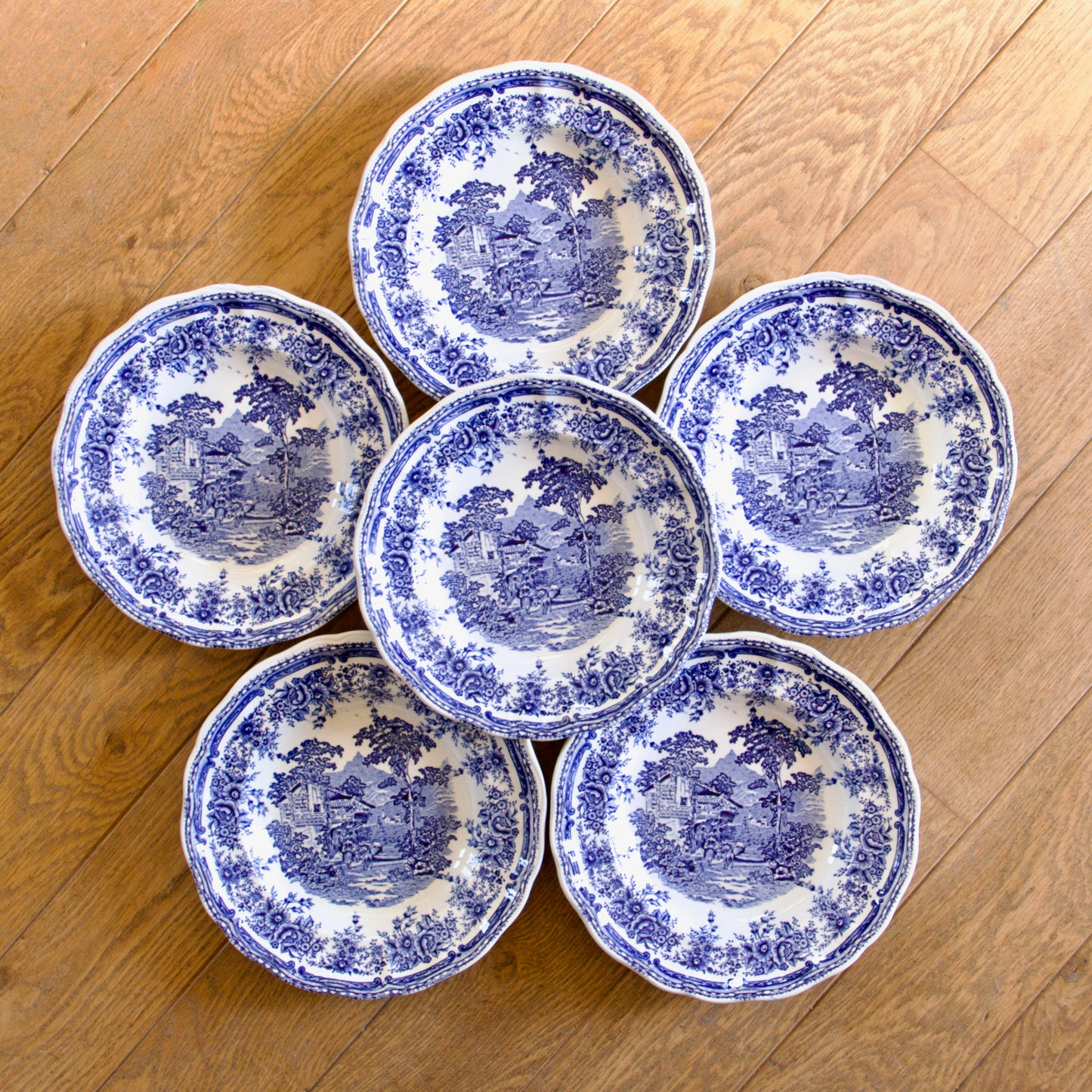 6 assiettes creuses Luneville "English Style"