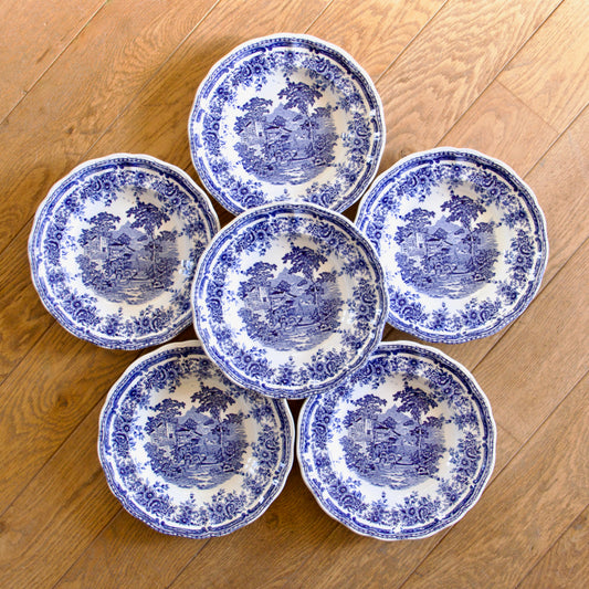 6 assiettes creuses Luneville "English Style"
