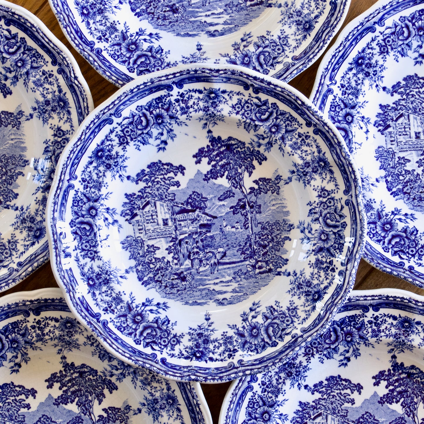 6 assiettes creuses Luneville "English Style"