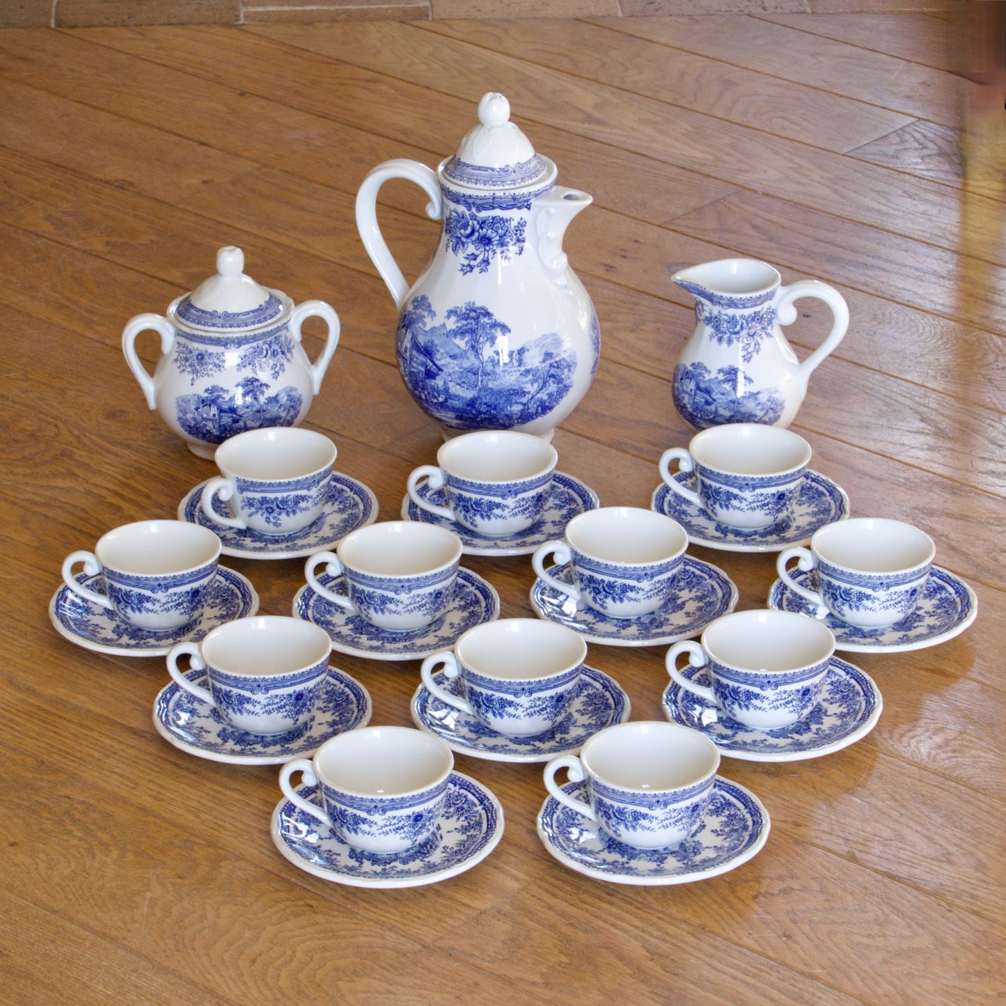 Service à café pour 12 personne, Lunéville "English Style"