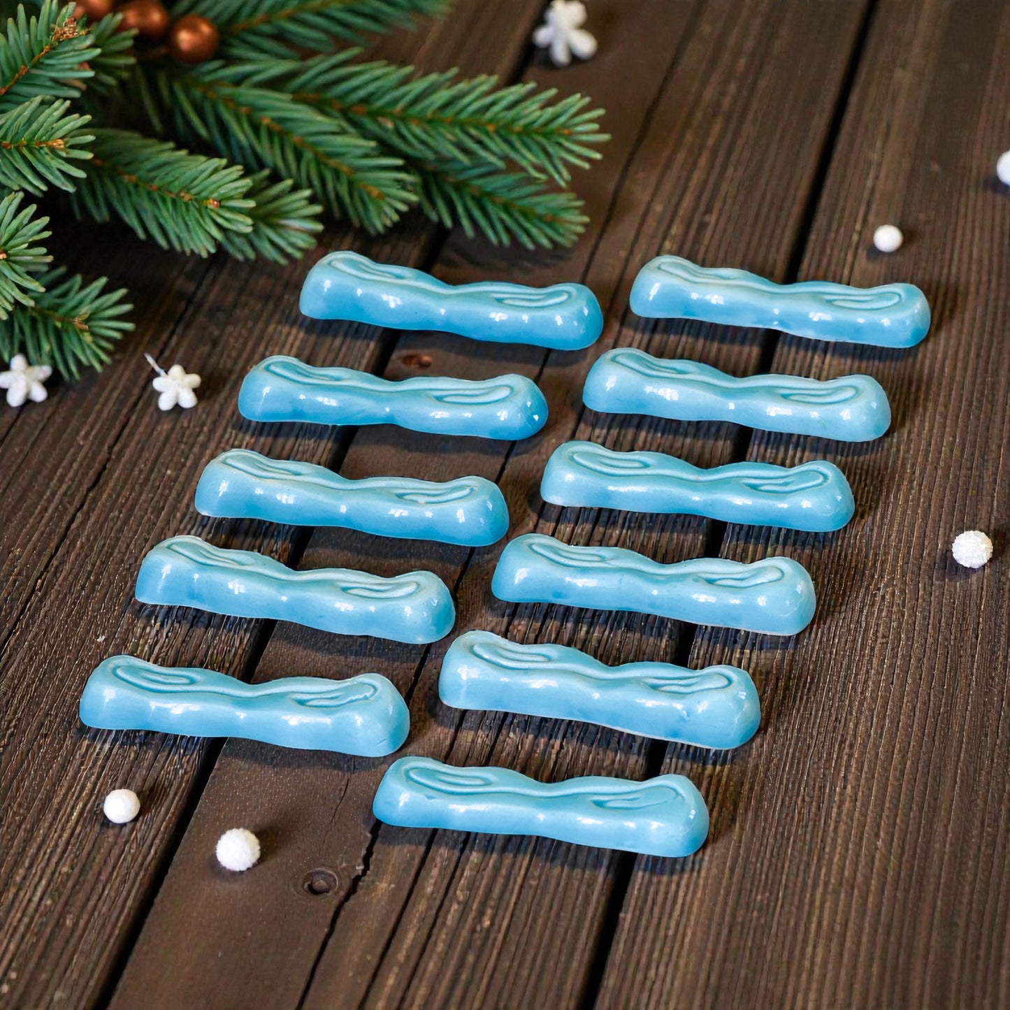 Porte-couteaux Art Deco en céramique turquoise