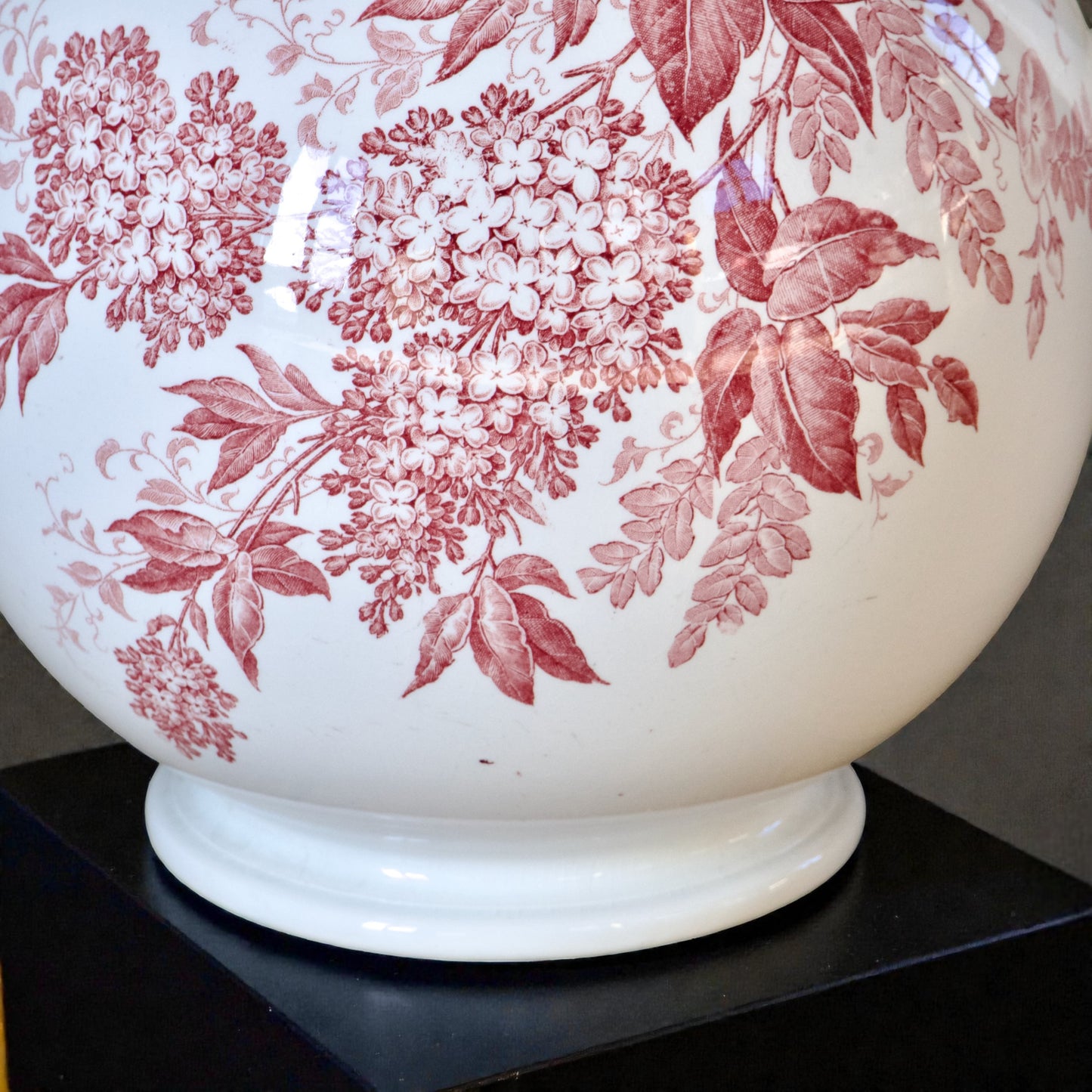 Grand broc de toilette XIXe terre de fer hollandaise signé Maestricht