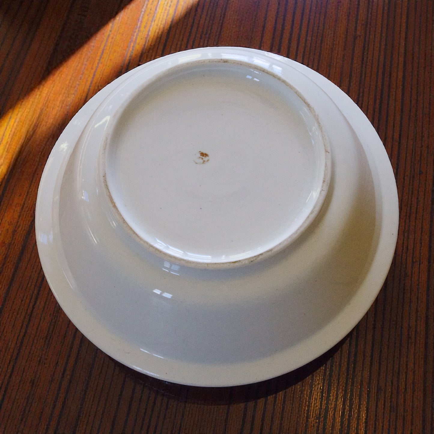 Grand saladier ancien Imperial Bonn - terre de fer rose