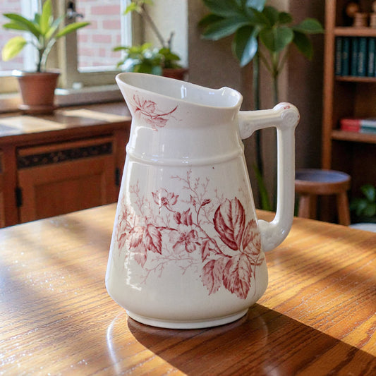 Grand broc ancien terre de fer rose XIXe Imperial Bonn