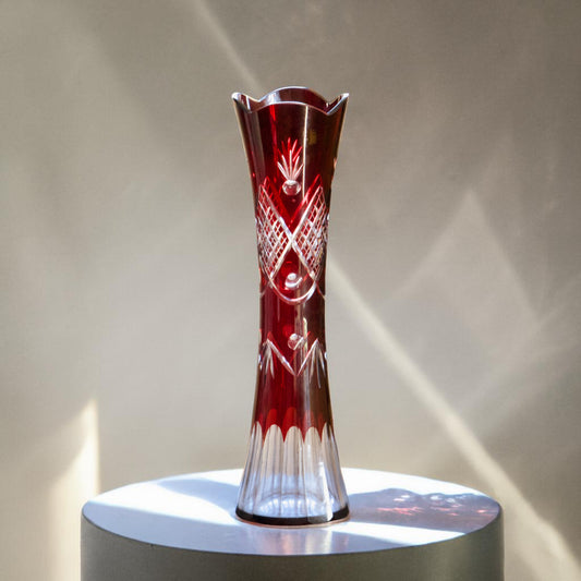 Vase de Bohème rouge rubis