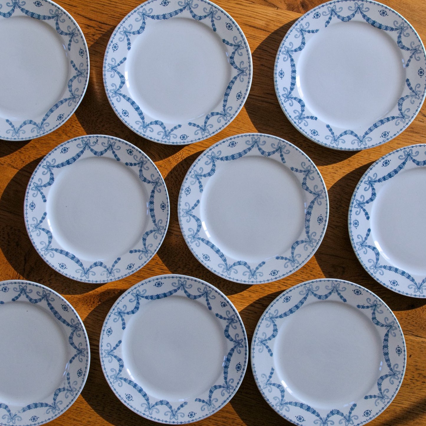 9 assiettes à dessert Sarreguemines "Juliana" - terre de fer