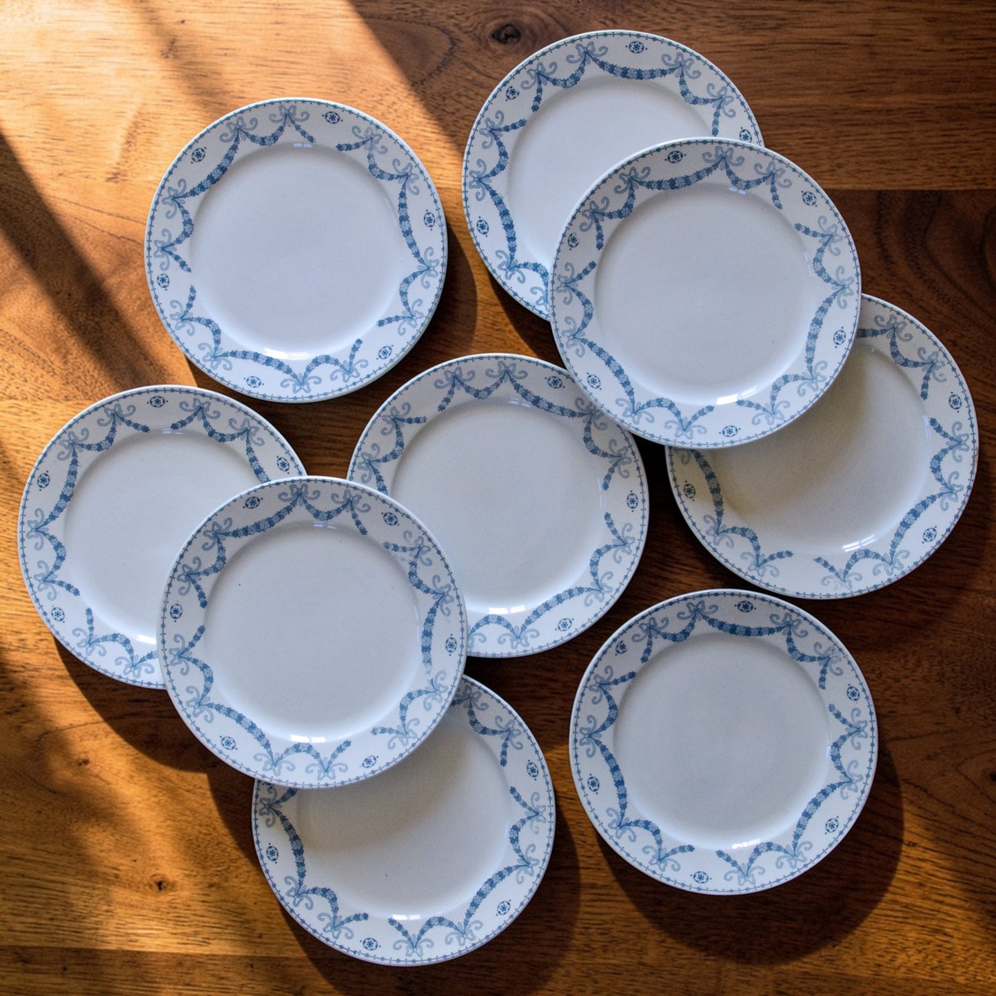 9 assiettes à dessert Sarreguemines "Juliana" - terre de fer