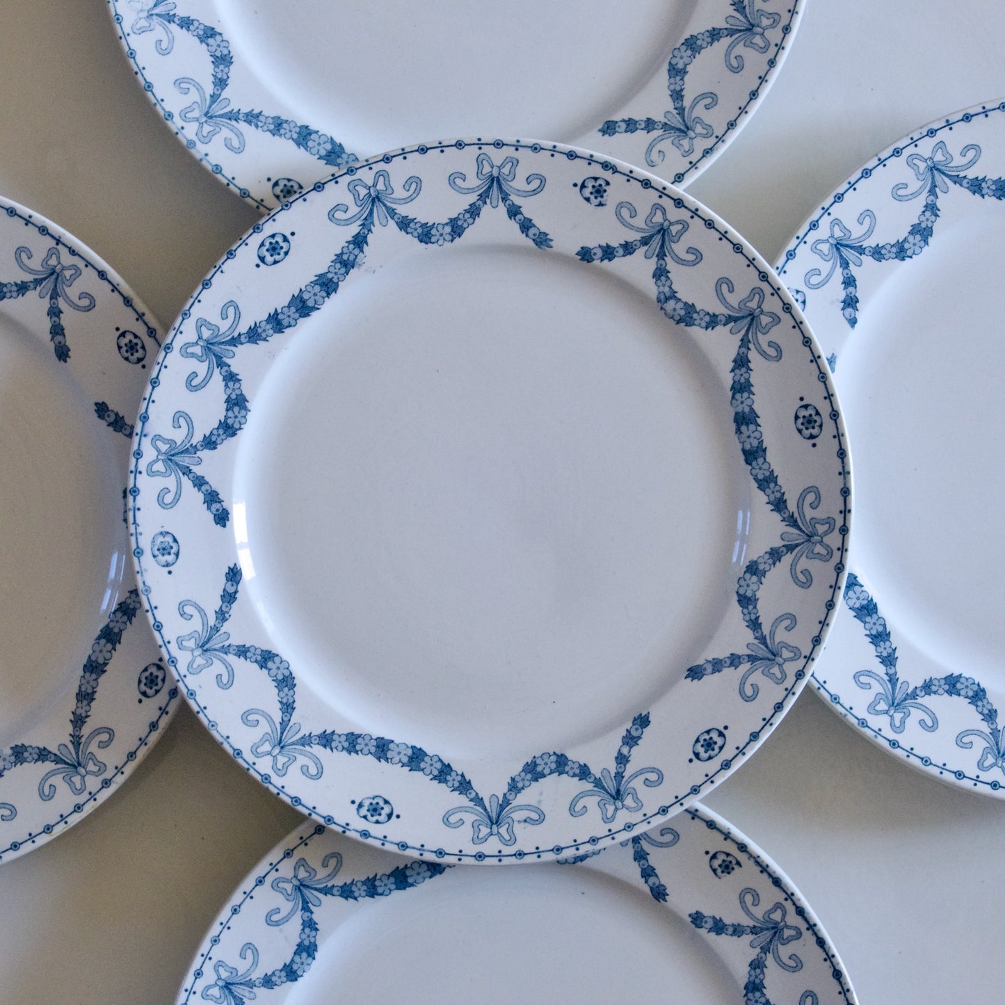 9 assiettes à dessert Sarreguemines "Juliana" - terre de fer