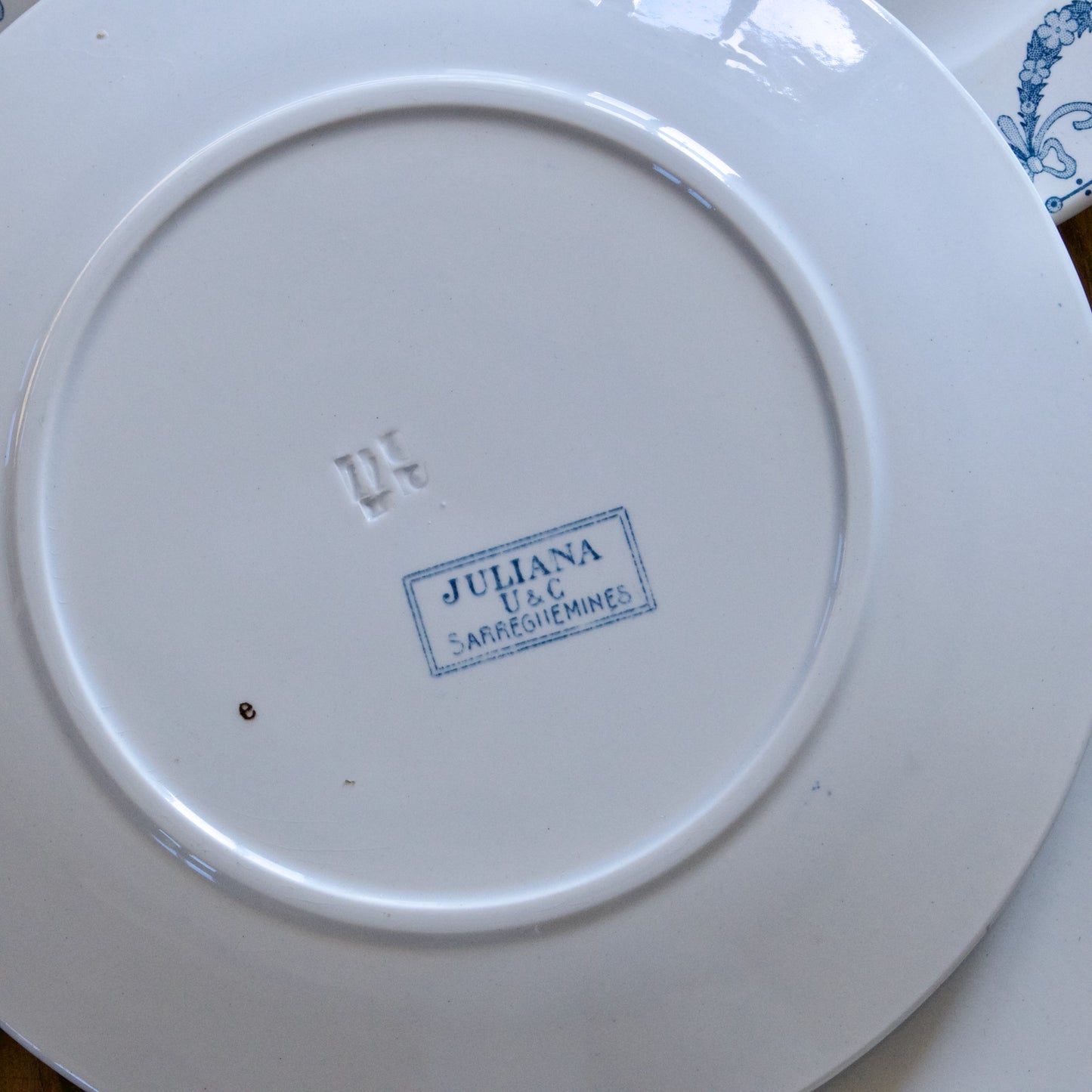9 assiettes à dessert Sarreguemines "Juliana" - terre de fer
