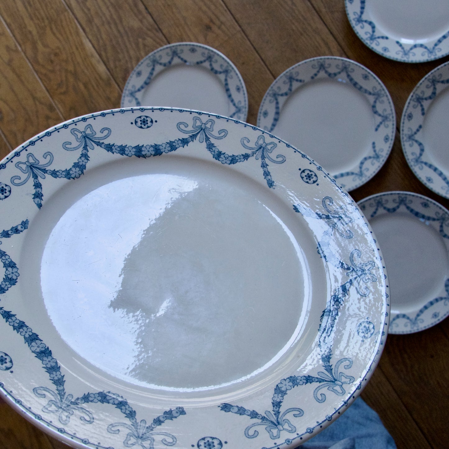 9 assiettes à dessert Sarreguemines "Juliana" - terre de fer