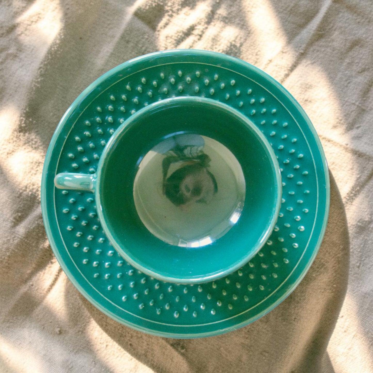 Duo de tasses Geneviève Lethu collection "Grains de riz"