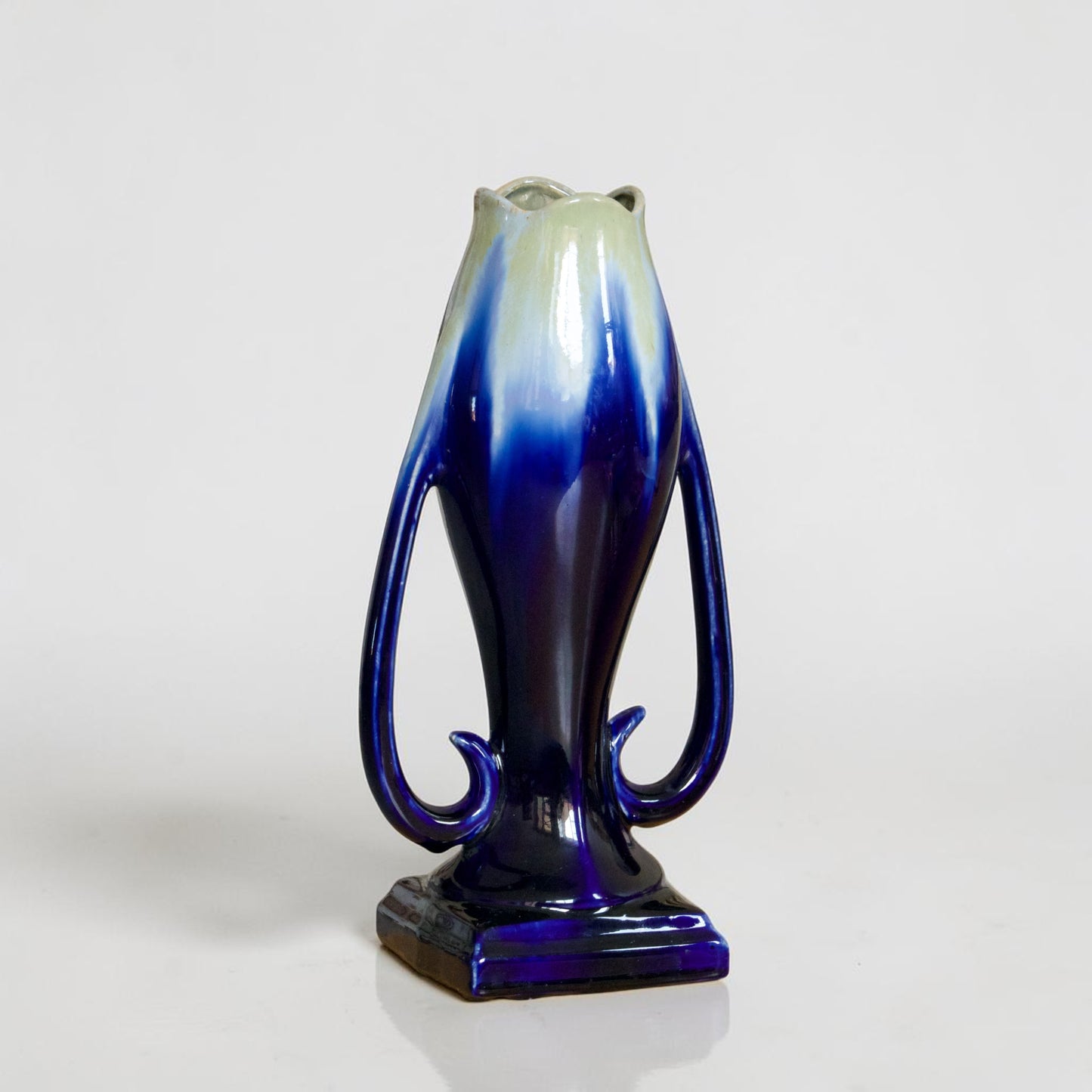 Grand vase Art Nouveau de Thulin en grès flammé émaillé
