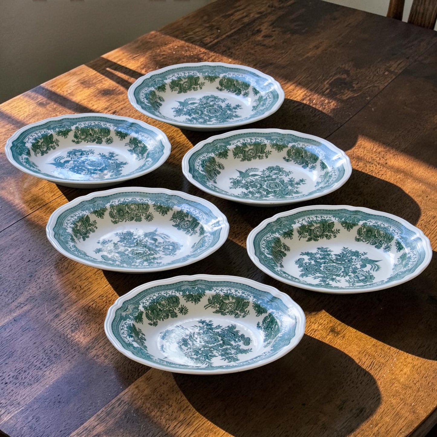 Assiettes creuses Villeroy & Boch collection Fasan - vert