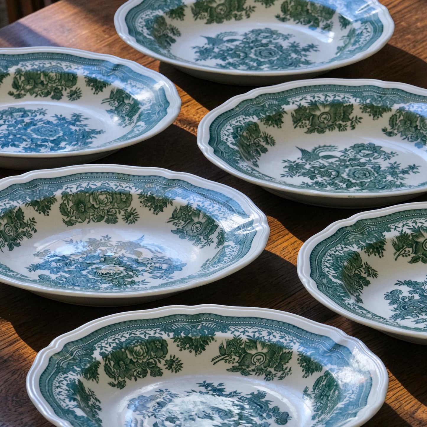 Assiettes creuses Villeroy & Boch collection Fasan - vert
